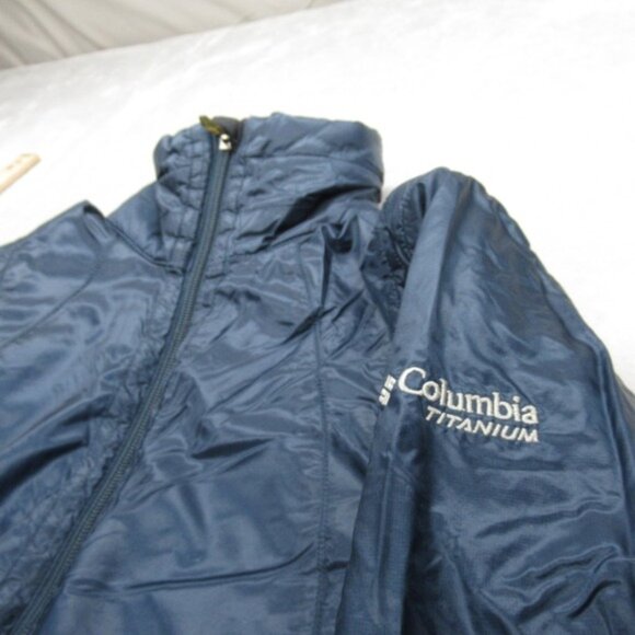 Columbia Titanium Jacket Small Womens Navy Interchange Insulated Omni Heat - Picture 8 of 15